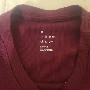 Medium burgundy long sleeve shirt from Target's a new day brand.